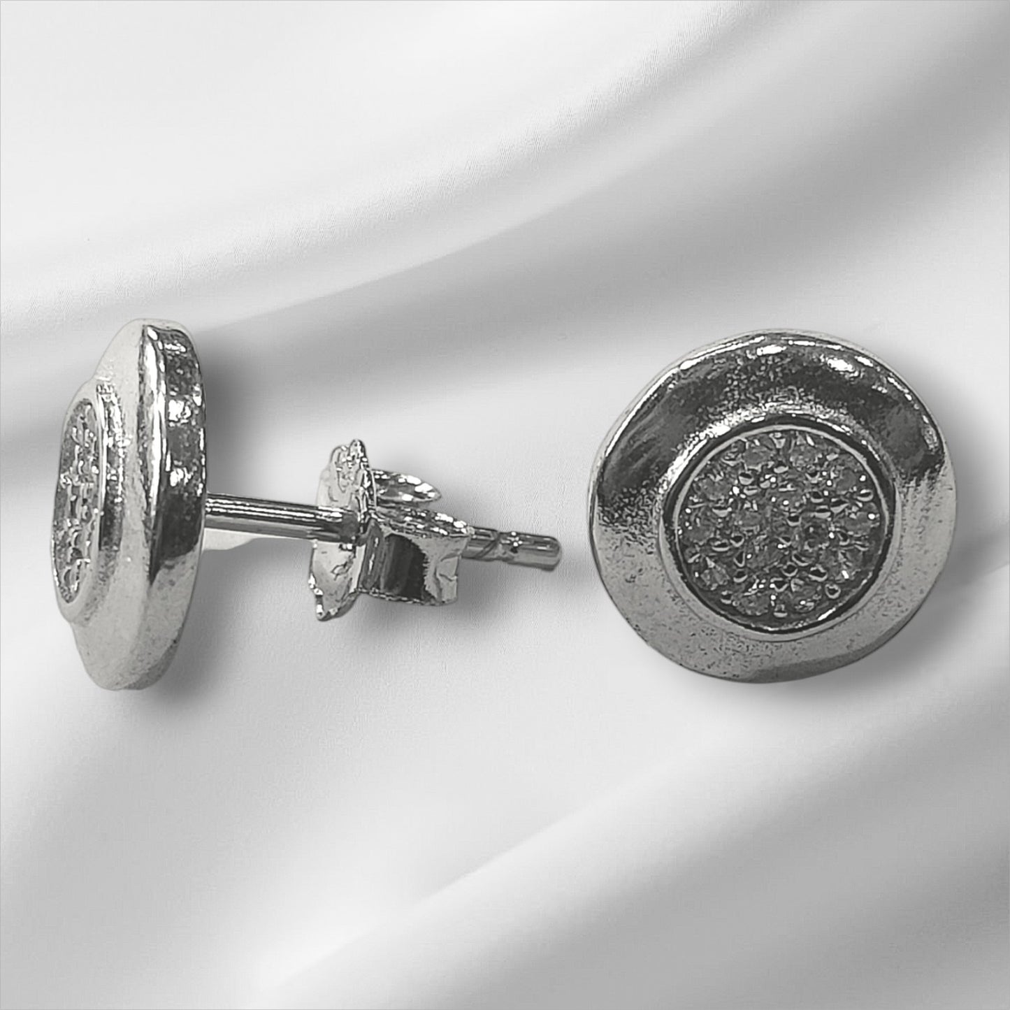 Celestial Platinum-Plated Silver Studs