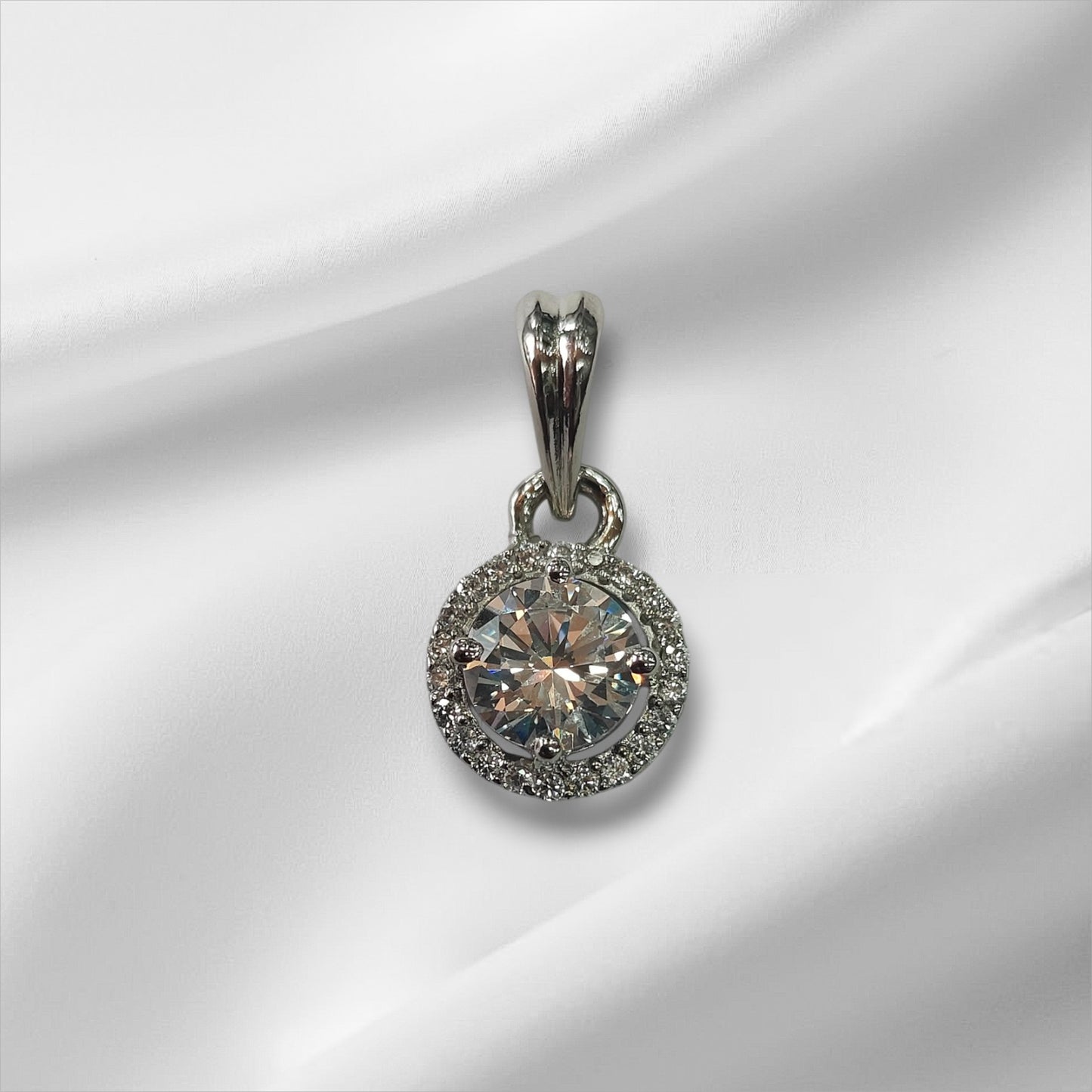 Stellar Radiance Platinum Plated Silver Pendant
