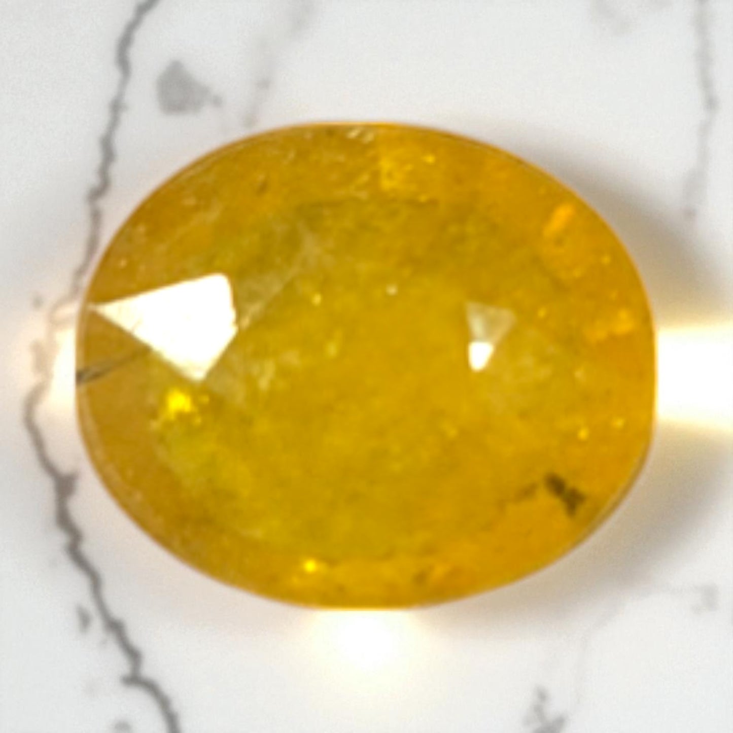 Natural Yellow Sapphire (Pukhraj) – 3.75 Carat | Oval Cut