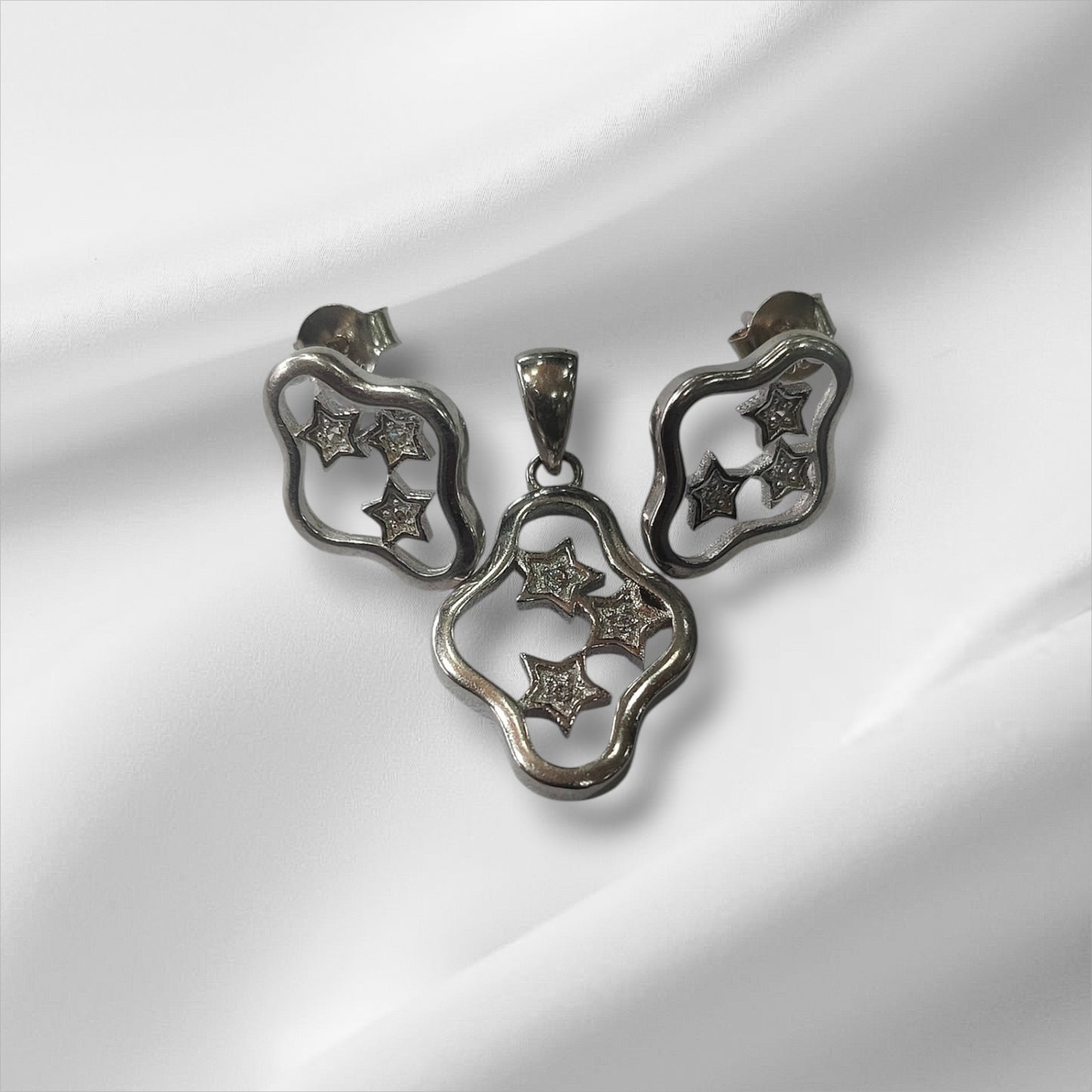 Celestial Dreamscape Platinum Plated Silver Set