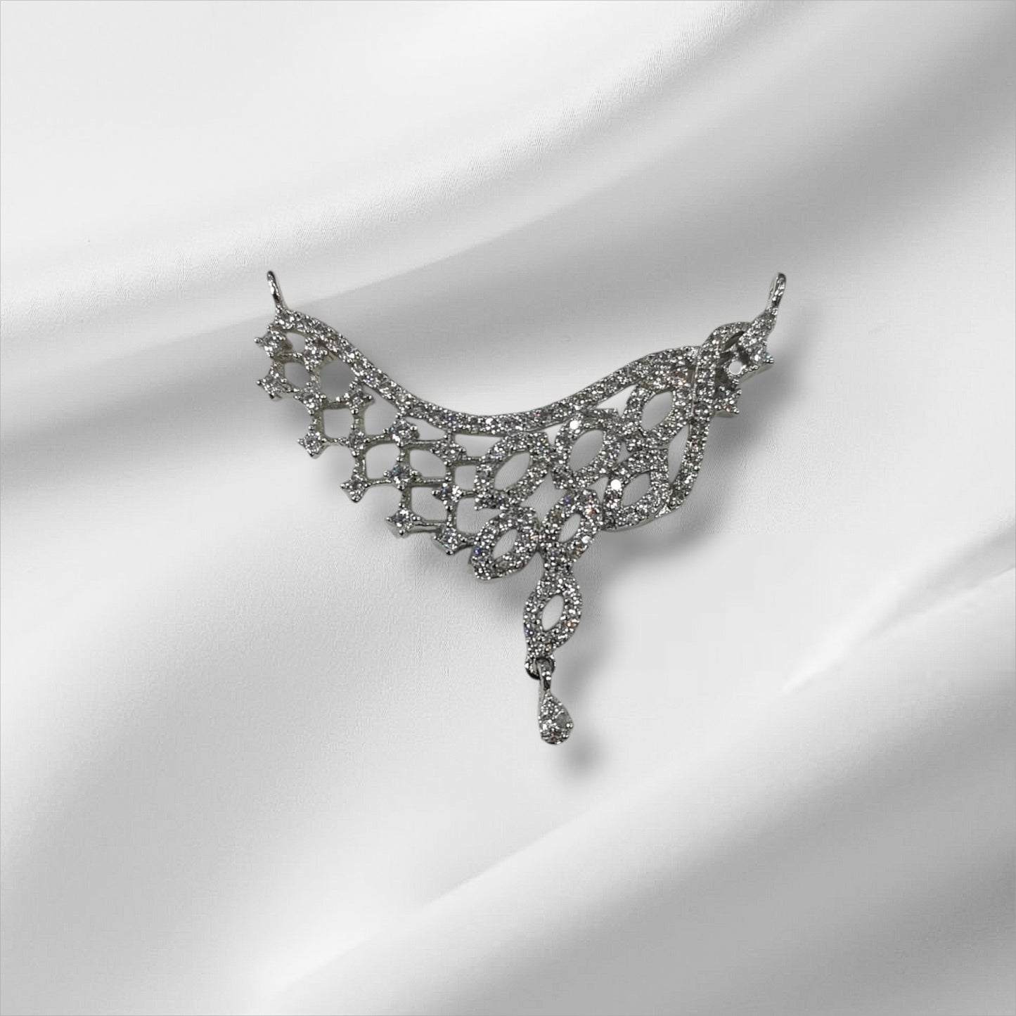 Celestial Lace Platinum Plated Silver Necklace