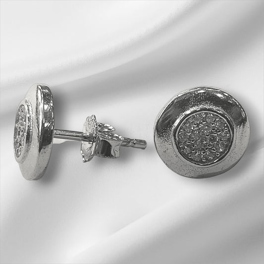 Celestial Platinum-Plated Silver Studs