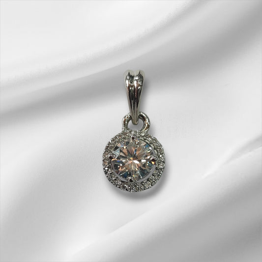 Stellar Radiance Platinum Plated Silver Pendant