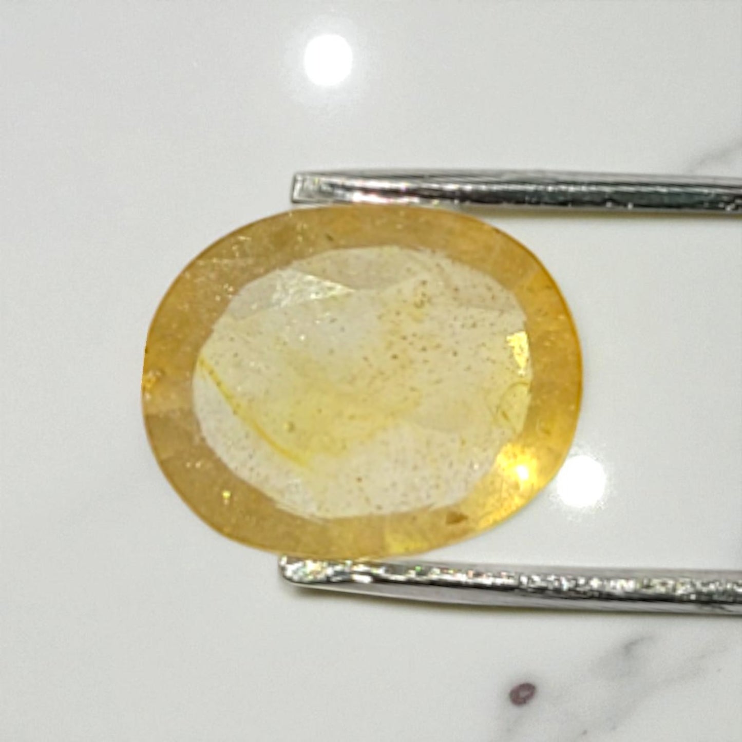 Natural Yellow Sapphire (Pukhraj) – 3.8 Carat | Oval Cut