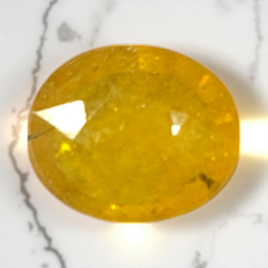 Natural Yellow Sapphire (Pukhraj) – 3.75 Carat | Oval Cut