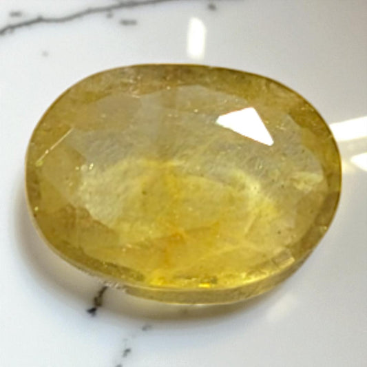 Natural Yellow Sapphire (Pukhraj) – 3.00 Carat | Oval Cut
