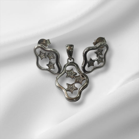 Celestial Dreamscape Platinum Plated Silver Set