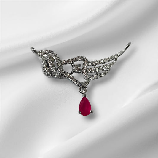 Guardian Heartwing Platinum Plated Silver Pendant