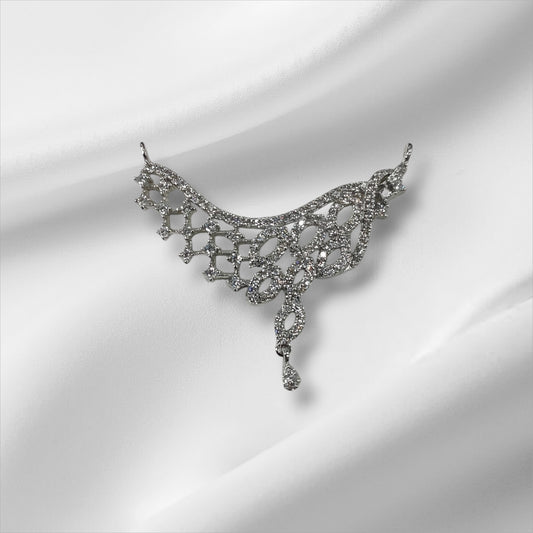 Celestial Lace Platinum Plated Silver Necklace